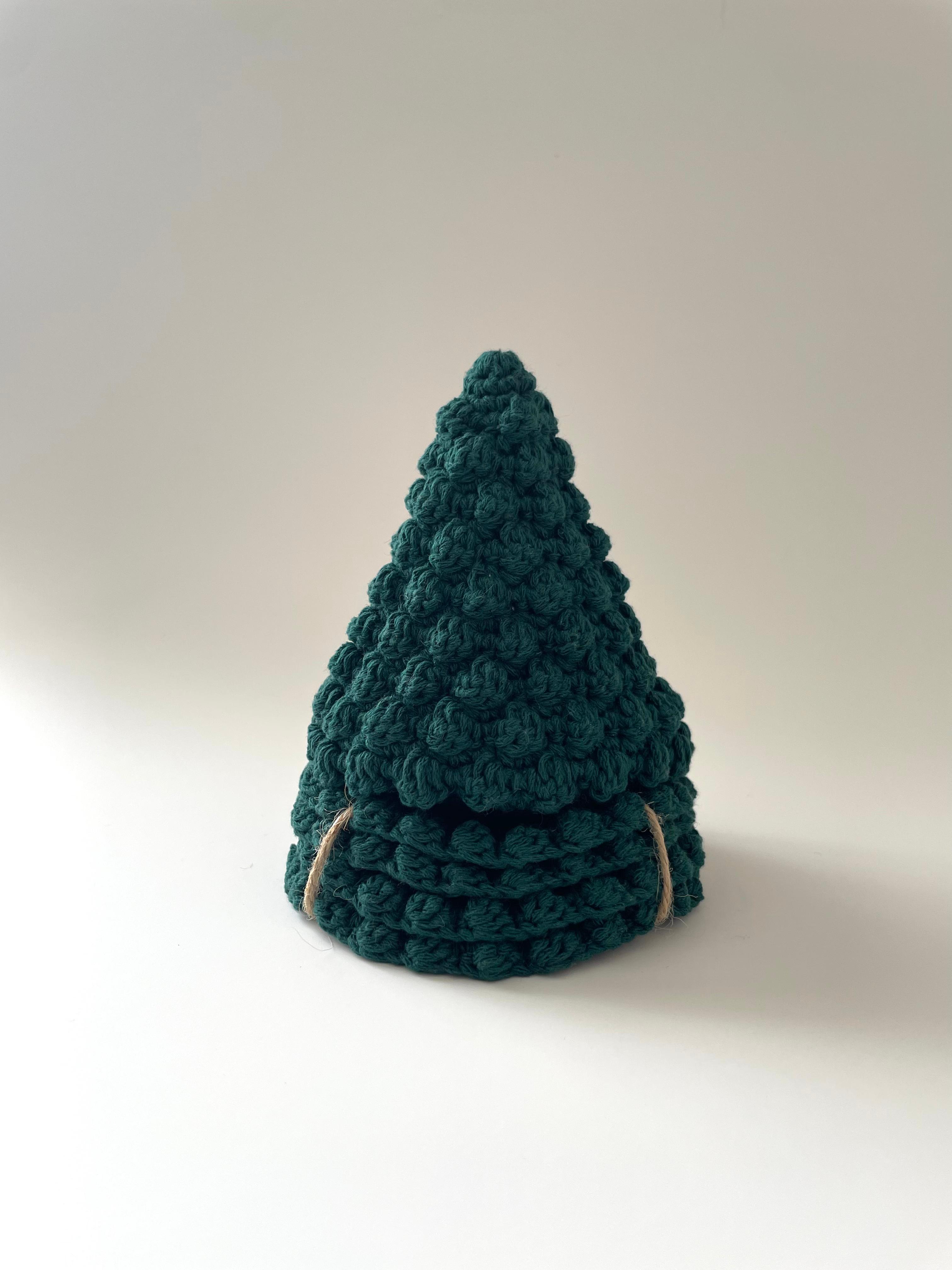 Holiday Tree Crochet Coasters (Set of 4)