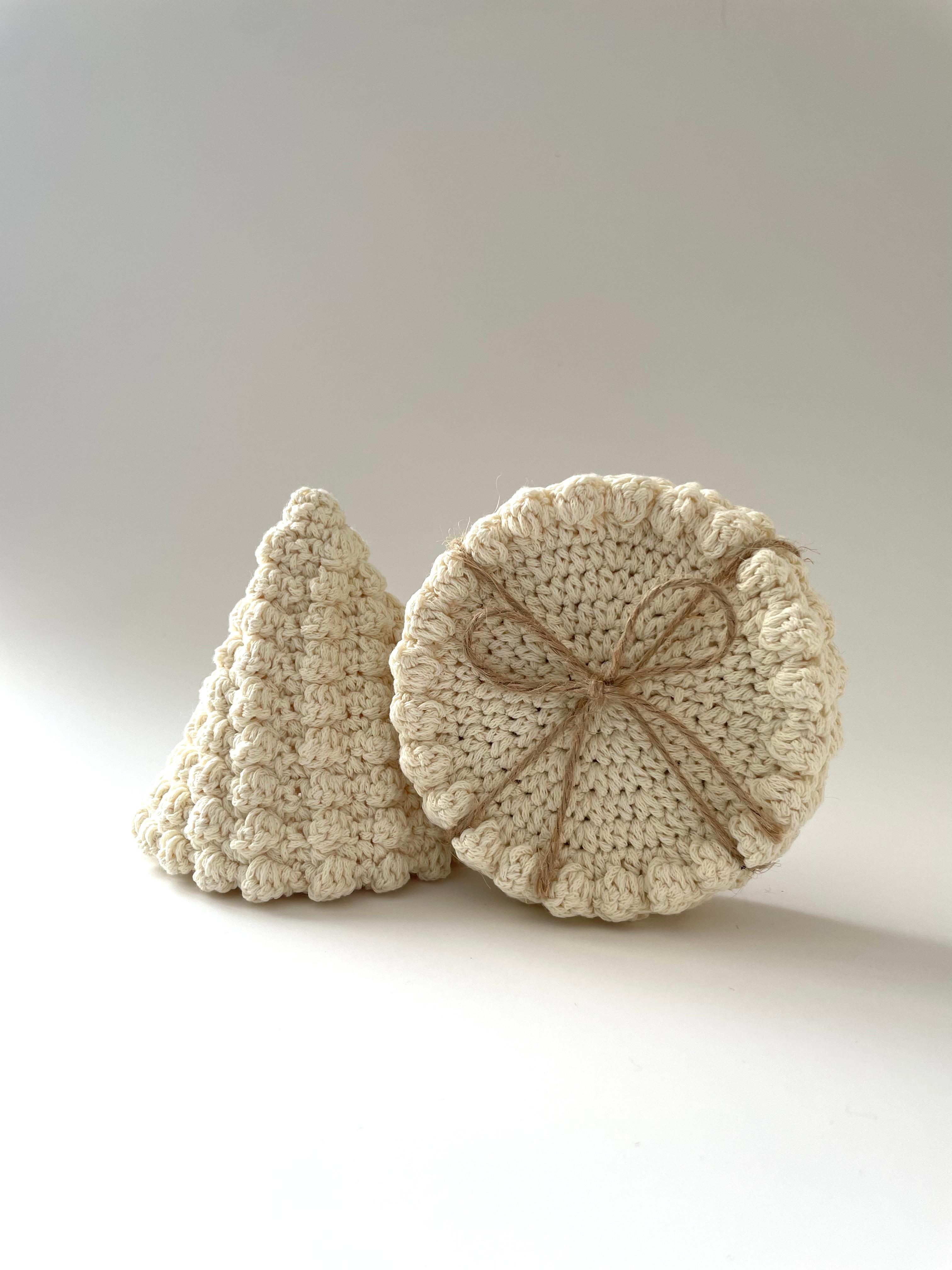 Holiday Tree Crochet Coasters (Set of 4)