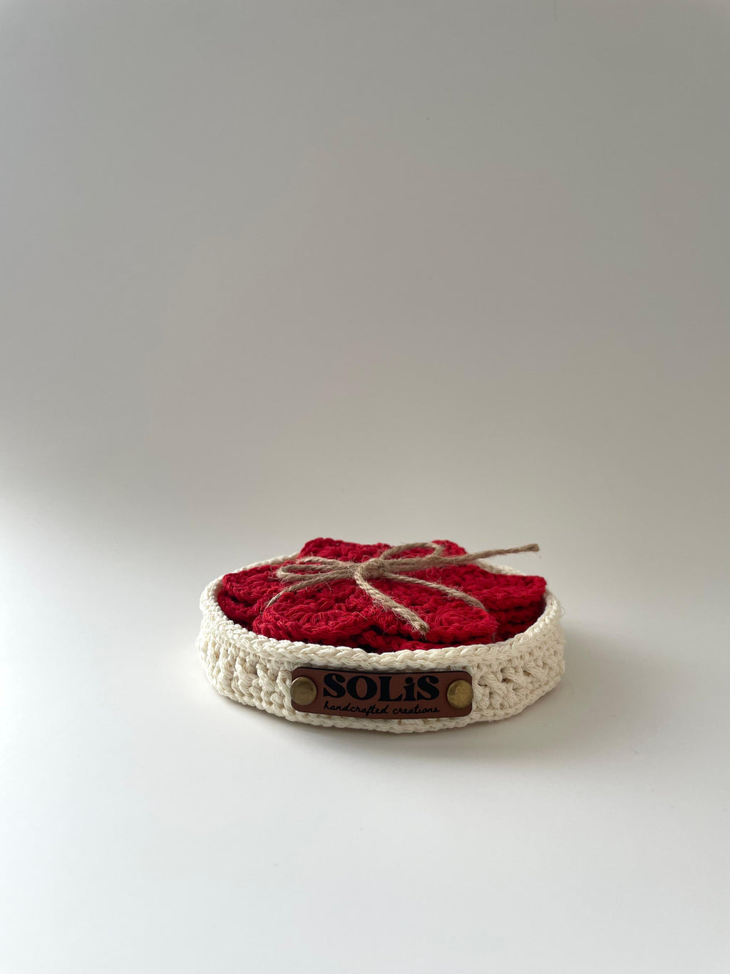 Snowflake Coaster & Basket (Set of 4)