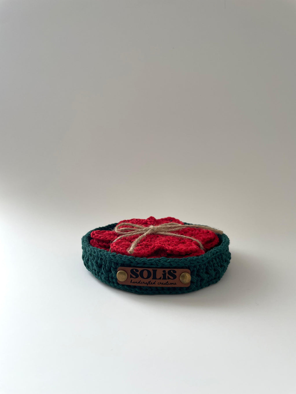 Snowflake Coaster & Basket (Set of 4)