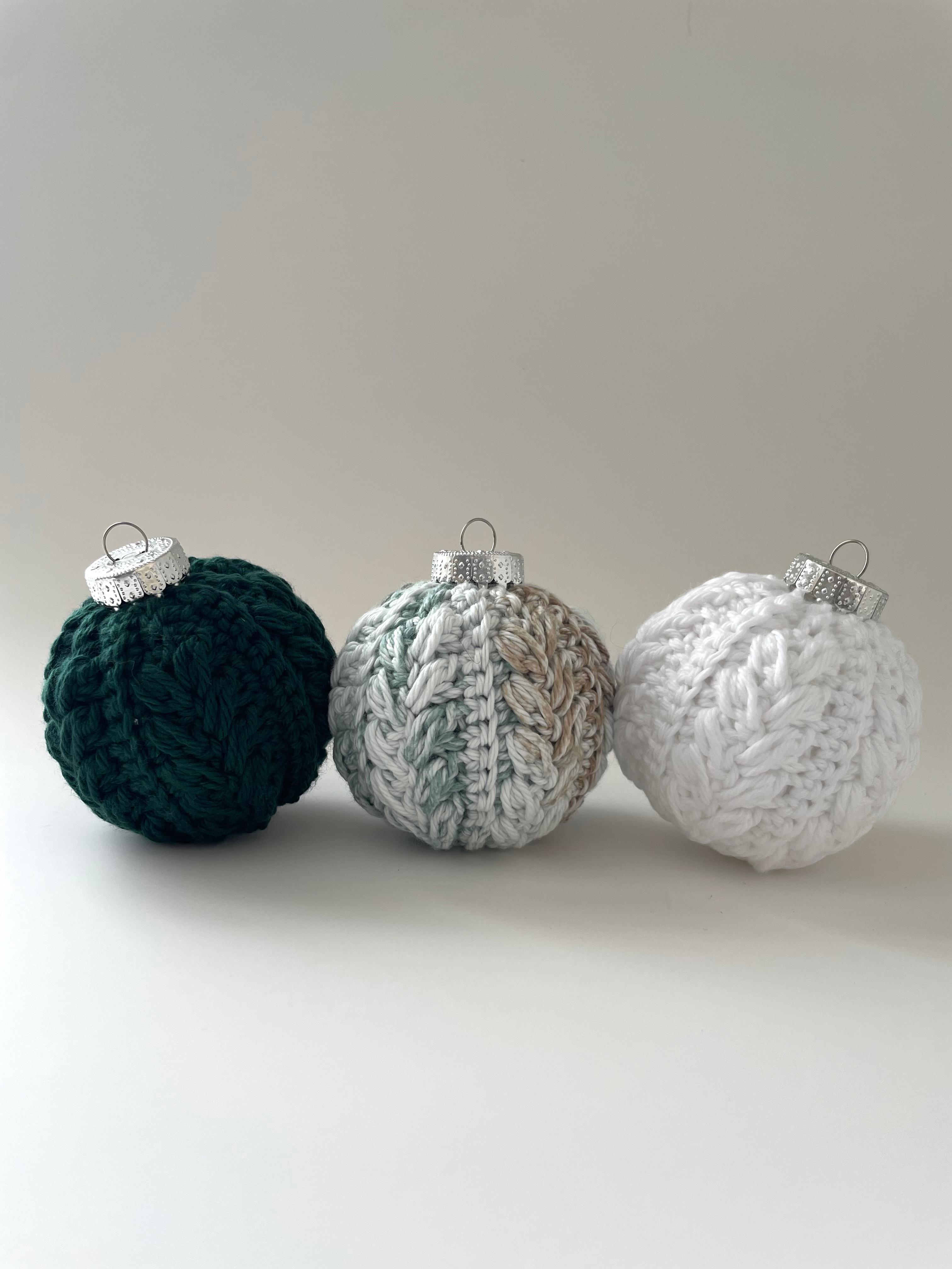 Crochet Ball Ornaments (Set of 6)