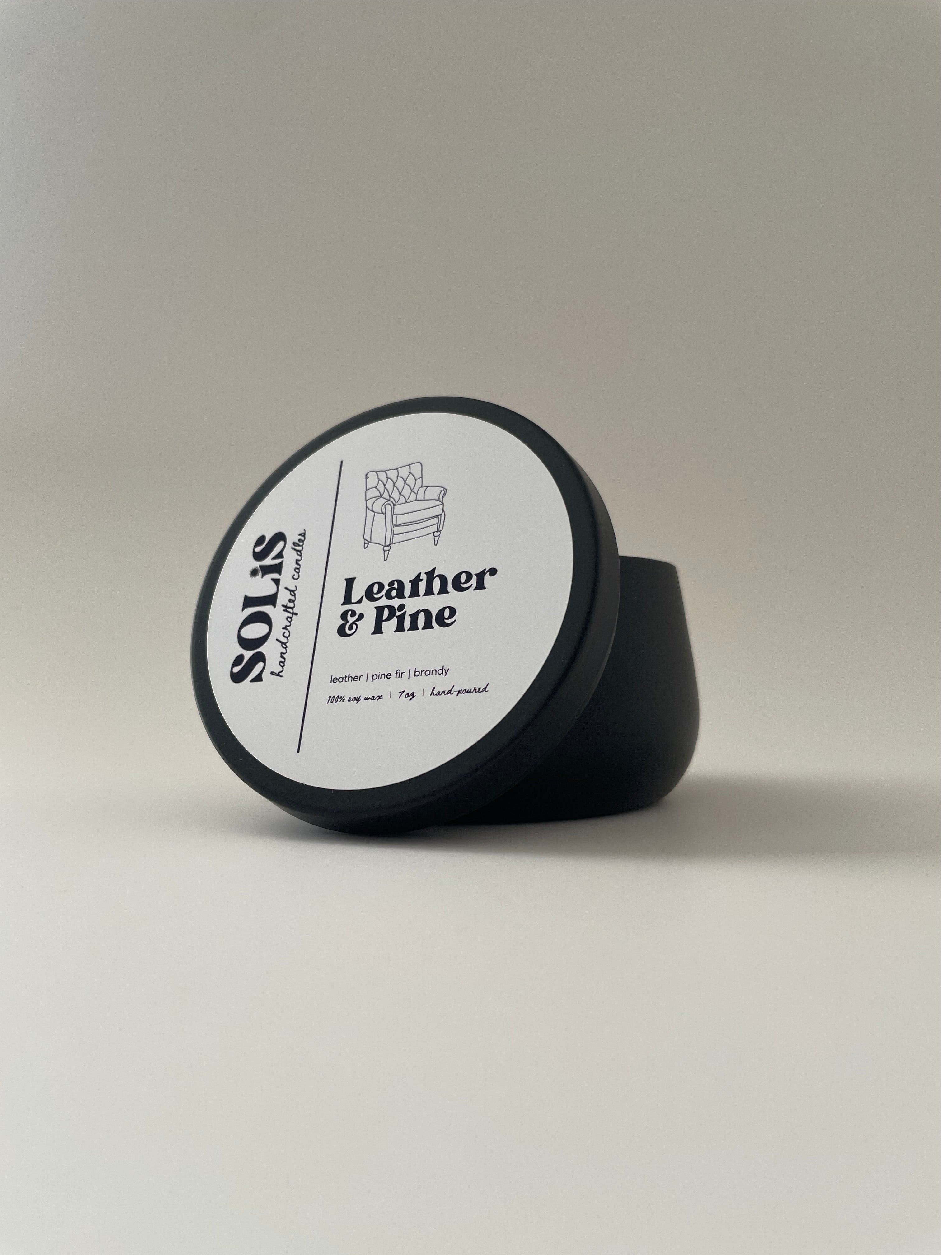 7oz Black Tin Soy Candle