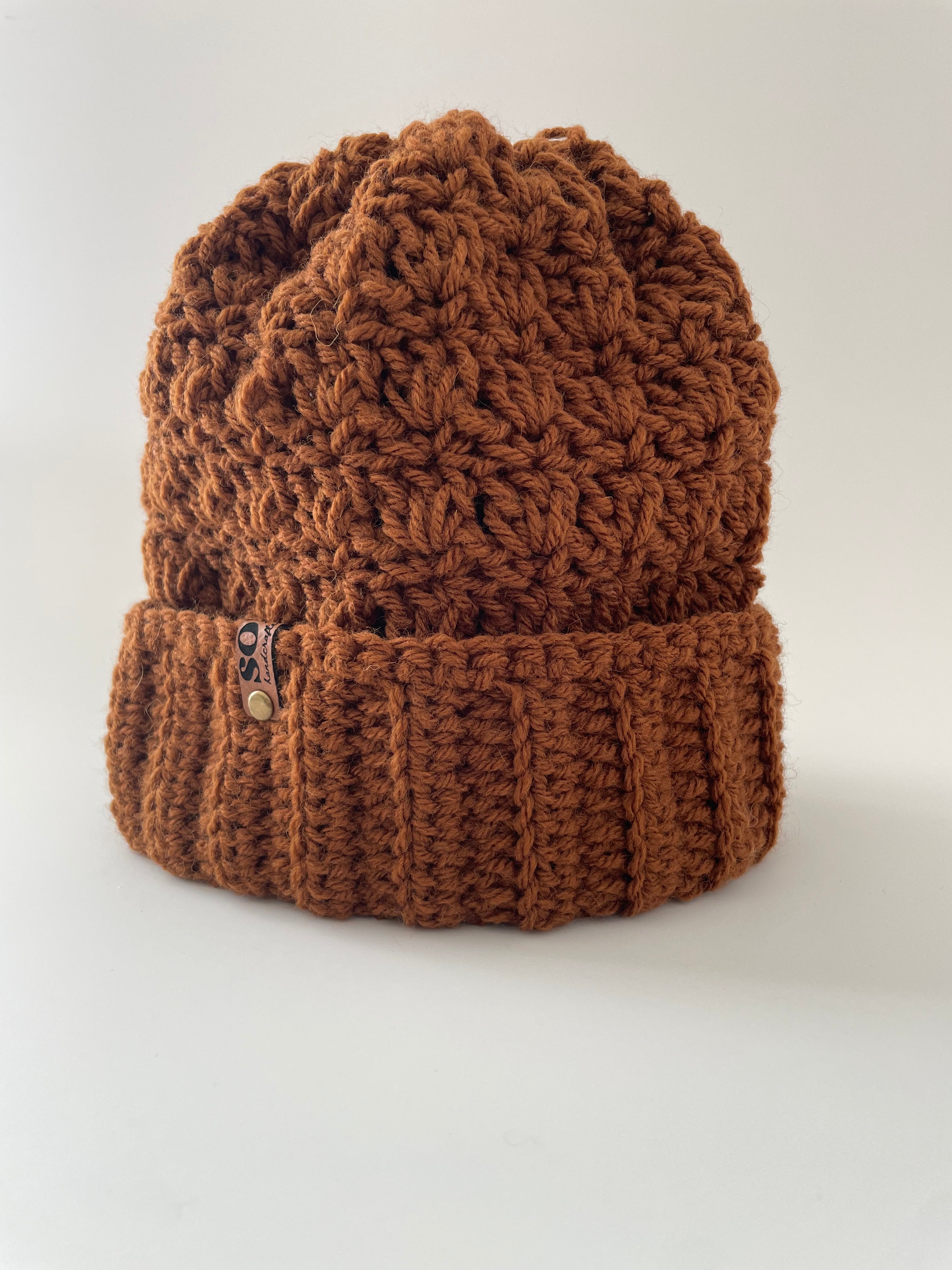 Wool Blend Crochet Beanie