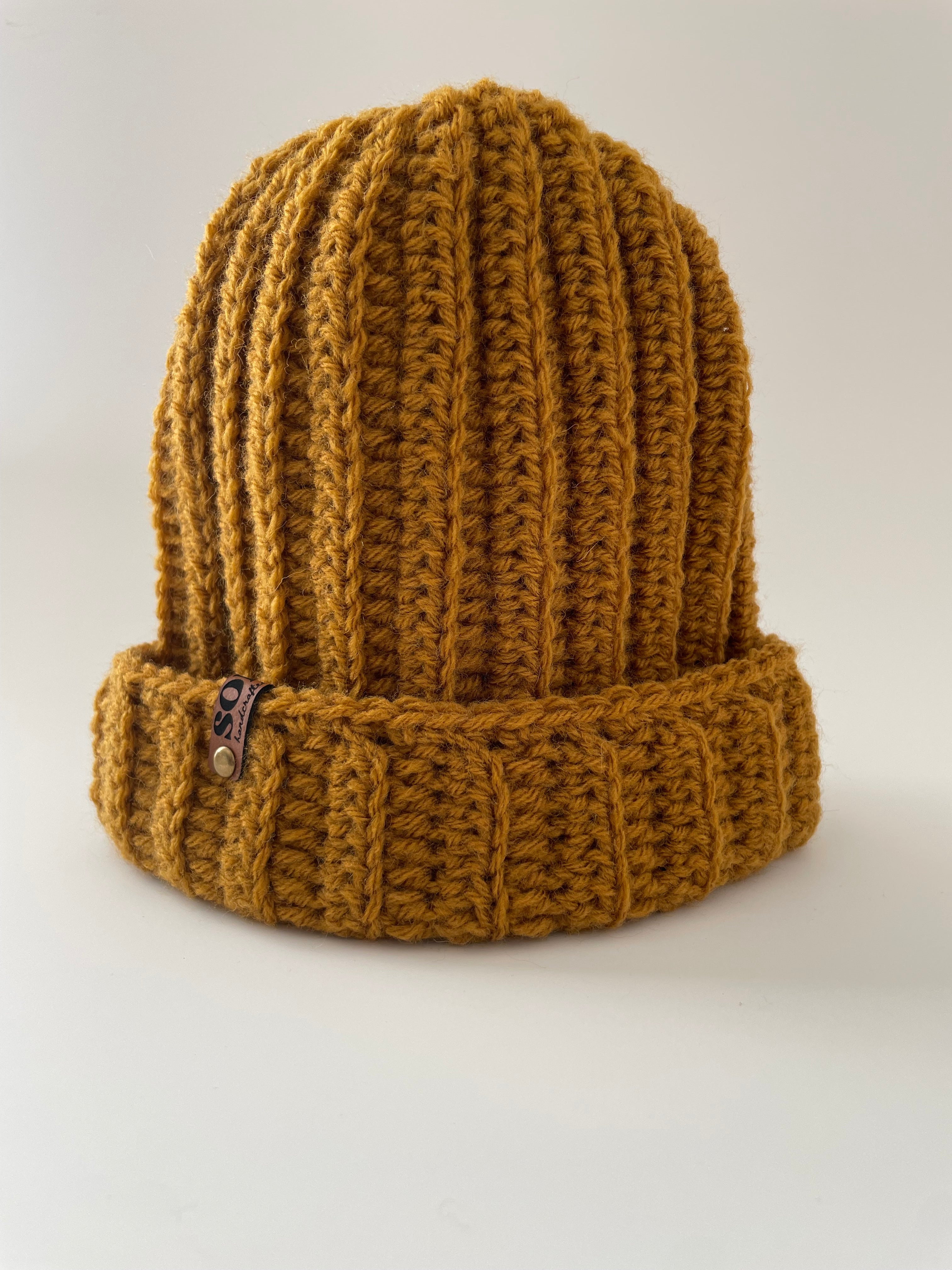 Wool Blend Crochet Beanie