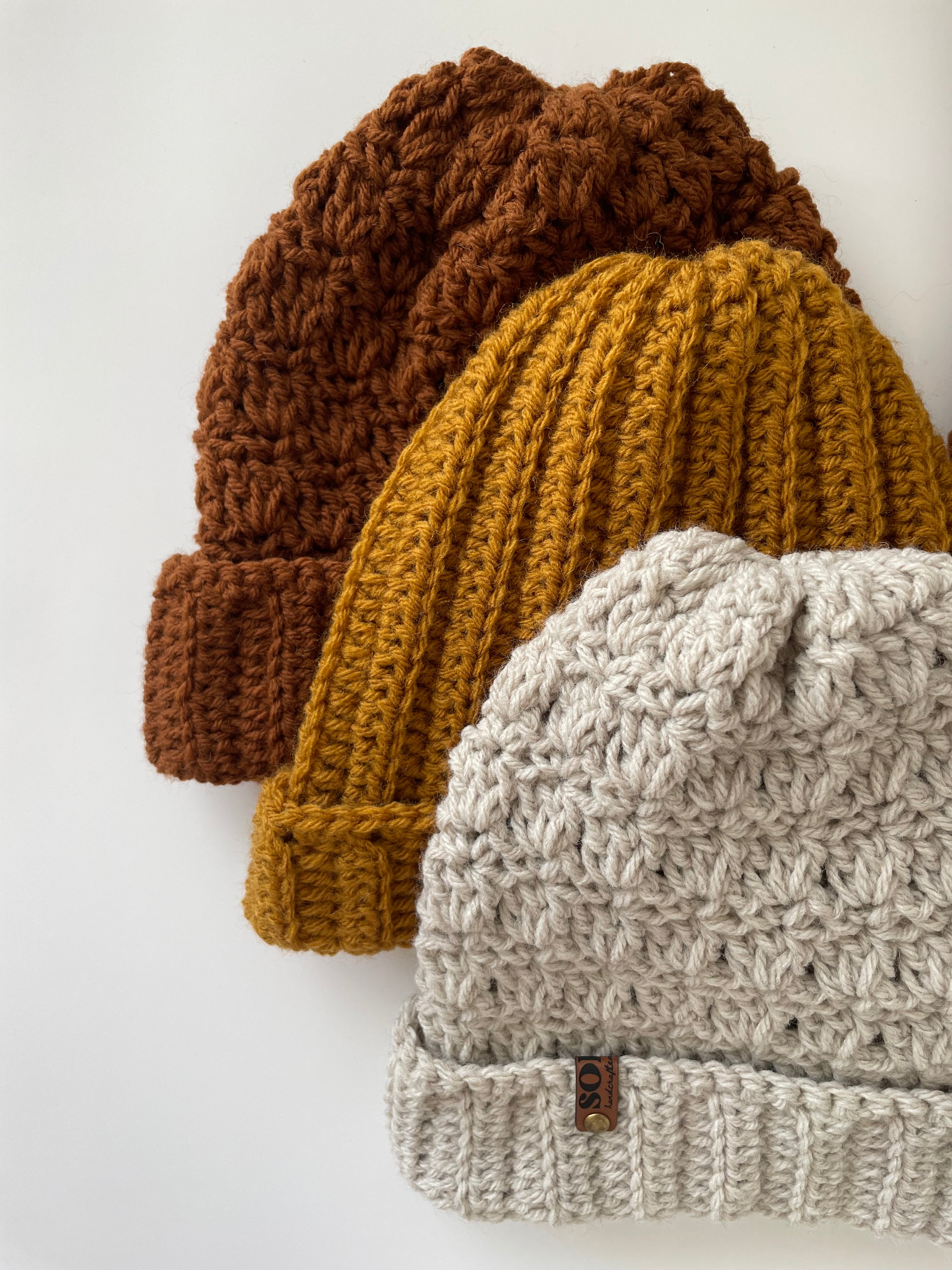 Wool Blend Crochet Beanie