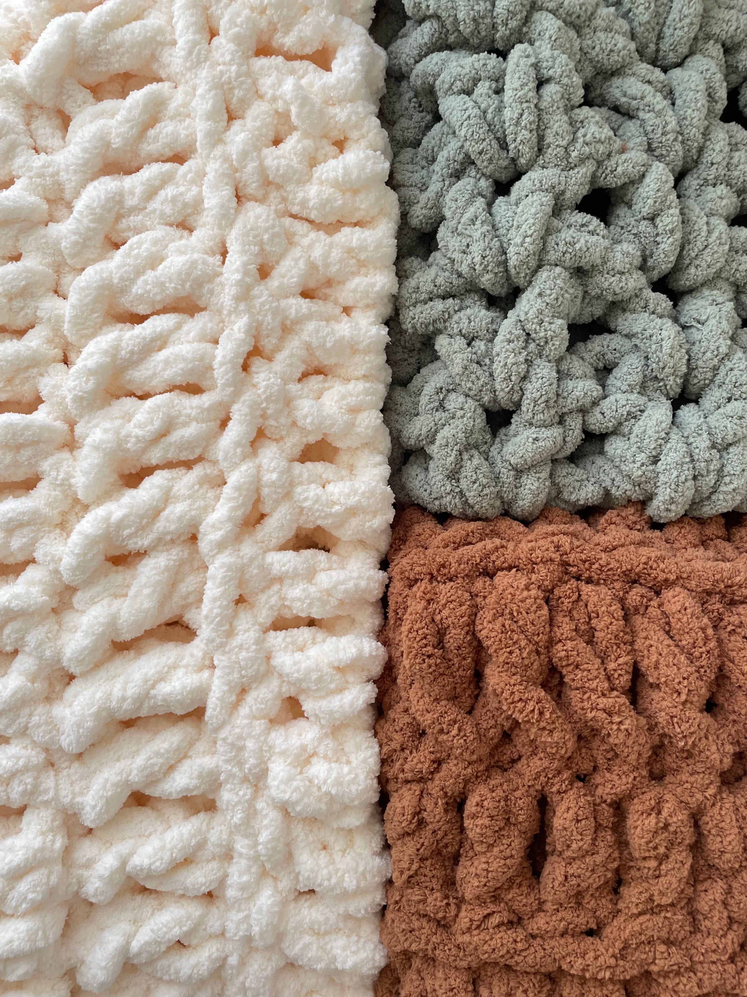 Chunky Finger-Knit Throw Blanket